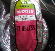 RUDDER 110/70-17 TUBELESS TIRE with pito and sealant