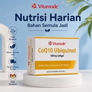 Vitamode CoQ10 Ubiquinol 100mg Utk Tenaga & Antioksidan & Serapan & Kesihatan & Kualiti Halal & Baik