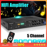 Sunbuck Audio Amplifier Bluetooth 5.0 Subwoofer FM 5 Ch Remote 2000W - AV-628BT Original 99 Square