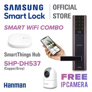 Samsung SHP-DH537 Digital Door Lock with Samsung WiFi SmartThings Combo