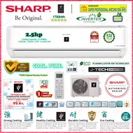 ((Pwp Installation)) Sharp J-Tech Inverter Aircond ((Plasmacluster Ions)) AHXP24YMD & AUX24YMD R32 2