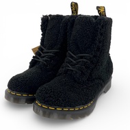 全新未使用 ▲ Dr.Martens Martens 1460 PASCAL 8 孔羊毛繫帶靴，黑色，UK4，附鞋盒，女款