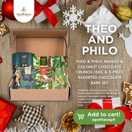 Theo & Philo Mango & Coconut Chocolate Crunch 150g & 5-Piece Assorted Chocolate Bars Set