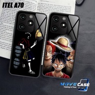 HP MV264 CASE ITEL A70hp - ITEL A70 GLASS SOFTCASE - Latest ITEL A70 CASING Luffy Motif Phone Protec