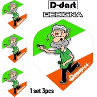 Designa Dart Flights - Standard  Patriot Ireland Extra Strong 100 Micron Dart Flights 3pcs/pack (SAY