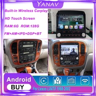 Android Car Radio For Lexus LX470 1998-2002 & Toyota Land Cruiser LC100 High Version 6G 128GB GPS Mu