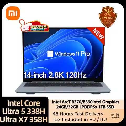 【2026 NEW】Xiaomi REDMI Book Pro 14 Laptop Intel Core Ultra X7 358H Ultra5-338H 32GB+1TB SSD 14-inch 