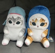 （一對）Mofusand貓咪鯊魚玩偶毛公仔