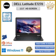 DELL Latitude E7270 CORE i5 (6th GEN) 12.5”HD /Upto 16GB RAM /512GB SSD/REFURBISHED / HDMI / #LAPTOP