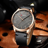 CURREN Man Watches Sophisticated Fashion Business Quartz Wristwatch - Leather Classic Casual Male Clock - Black Dial for A Timeless Style