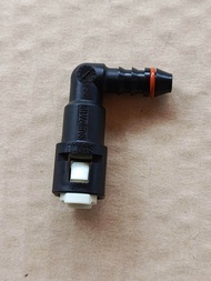Nepel conektor copcopan selang bensin 6mm bulat L elbow