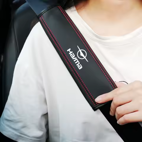 1 Pcs Car Seat Belt Leather Safety Belt Shoulder Cover Shoulders Pads Case for Haima S5 M6 S7 M8 C3 