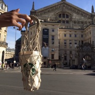 【gusta.編織手作】原創法式編織飲料提袋 環保杯提網 編織袋