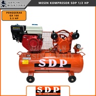 Mesin Kompresor SDP 1/2 HP + Mesin Penggerak GX 160 5.5 HP