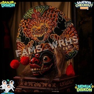 Barongan Telon Vip Size 22 Full Wood Barongan Caplokan Kayu Red Fire
