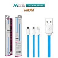 LDNIO XS-07A XS-07 XS07A XS07 I-CABLE/ MICRO/ TYPE C TO USB CABLE 2.1A TRANSMISSION CABLE - 100CM
