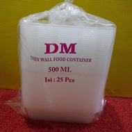 kK7 Thinwal DM Food Container/kotak Makan/Kotak Bekal/DM Ml/DM 650 ML/