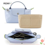 PEONIES Insert Bag, Portable Felt Linner Bag,  Travel Multi-Pocket Storage Bags Bag Organizer Longchamp Mini Bag