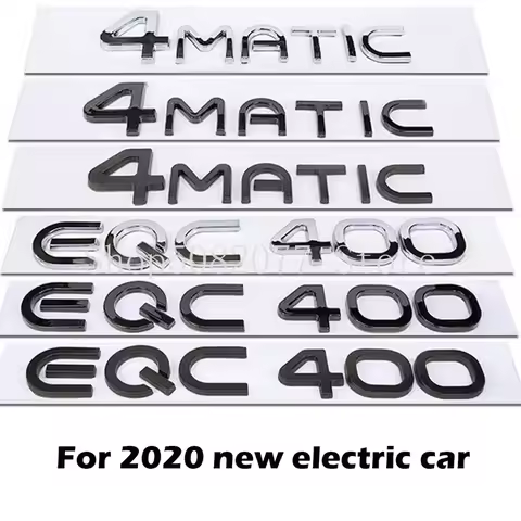 Handwriting Style Letters ABS Car Emblem for New Electric Car EQC 400 4MATIC 2020 Car Trunk Logo Sti