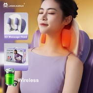 Jinkairui Wireless Massage Pillow Neck Shoulder Massager 6D Kneading Neck Massage Trapezius Pain Rel