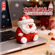 christmas decoration christmas gift ideas light Handmade Wood Carving, Santa Claus Ornaments Decorat