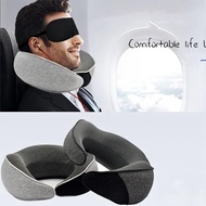 Travel Neck Pillow for Sleep Adjustable Memory Foam Travel Pillow Neck Pillow 360° Head Support Portable Travel