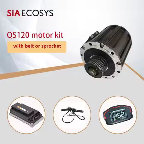 QS MOTOR 120 2000W Mid drive motor kits with sprocket 428 and EM100SP V5.0 controller for electric m