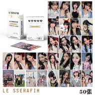 [In stock]50pcs LE SSERAFIM  Laser photocard boxed 57x86mm Sakura Kim Chaewon Huh Yunjin Kazuha Hong