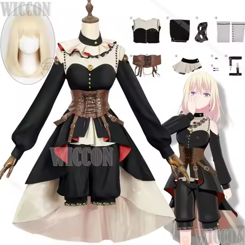Misumi Uika Anime BanG Dream! Ave Mujica Doloris Cosplay Costume Wig Black Lolita Dress Women Girl H