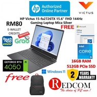 HP VICTUS 15-FA2726TX GAMING LAPTOP (INTEL CORE I5 / 16GB / 512GB / RTX4050 / OPI / WIN11 / 2YRS WAR