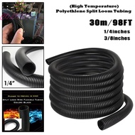 Wire Loom Tubing Split 3/8" Protective Plastic Color Sleeve Accessories