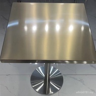 Table Square Table Light Black Tea Shop Thickened Milk Solid Stainless Steel Coffee Shop Round Table