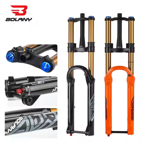 BOLANY Boost MTB Air Fork 36mm Inter Tube180mm Travel Air Oil Suspension Downhill Double Crown Bike 