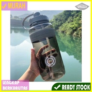 Niehaina Plastic Drinking Bottle Fitness Gym Bottle 2000ml Gray
