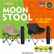 2COLOUR Foldable Moon Stool Outdoor Camping Chair Fishing Picnic Hiking Chairs Beach Kerusi Lipat Ke