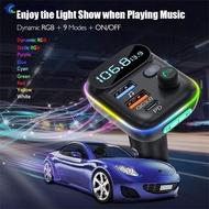 NOBELJIAOO FM Transmitter in-Car Adapter Wireless Bluetooth 5.0 Radio Car Kit Type-C PD + QC3.0 Fast USB Charger Hands Free Calling D7Q5