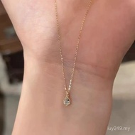 Water Drop 2025 Sterling Silver Women's Light Luxury Necklace Niche New Style Flashing Diamond Clavi