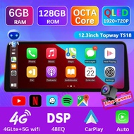 Topway TS18 Android Car Player (SIM Card Support) 12.3" 2din 9/10inch 6G+128G 8-Core Car Multimedia 