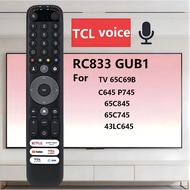 For TCL RC833 GUB1 voice remote control, compatible with 65-inch 4K QLED professional edition Google