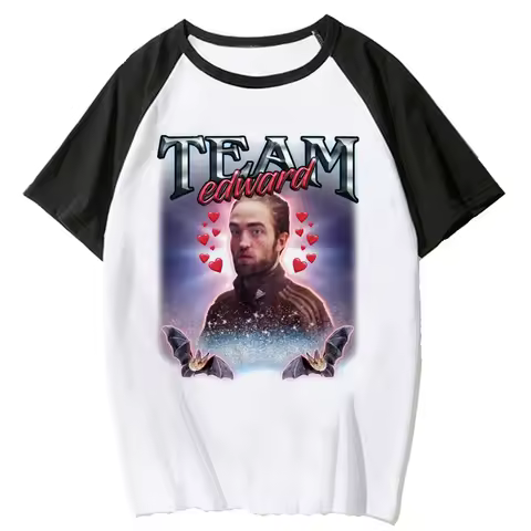 Team Edward Twilight Cursed Fan Collage tshirt women designer comic Tee female 2000s y2k manga cloth