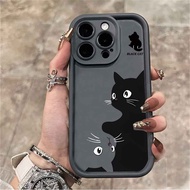 Anti-shock black premium Foreign cat fashion hp Casing infinix note 50 pro 5g Smart 8 pro ITEL A70 P