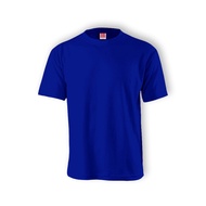[5XL] [7XL] ROYAL-BLUE DRIFIT EYELET ROUND NECK TSHIRT (UNISEX QD04)