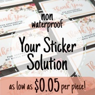 Non-Waterproof Paper Customised Sticker Label Printing -  Paper Sticker, Glossy/Matte