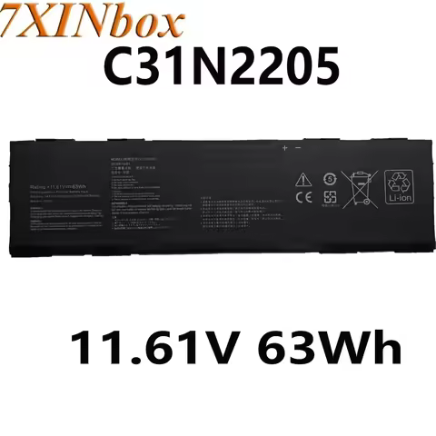 7XINbox C31N2205 11.61V 63Wh Laptop Battery For ASUS Chromebook CX9 CX9400CEA-DS566T vibe CX34 Flip 