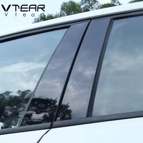 Vtear For Hyundai Solaris/Solaris 2 window BC pillar sticker Glossy black trim anti scratch mirror s