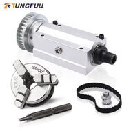 50/63 Four-jaw / 63 Three-jaw Chuck Lathe Spindle Assembly Bench Drill Spindle Assembly DIY Lathe/Bead Machine Mini Spin
