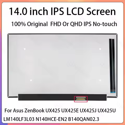 14 Inch LCD Screen LM140LF3L03 N140HCE-EN2 B140QAN02.3 For Asus ZenBook UX425 UX425E UX425J UX425U D