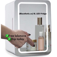 [Blacsthetic.co] FREE LALA MOVE. 8L mirror LED mini makeup skincare fridge. beauty fridge [COD kl selangor]