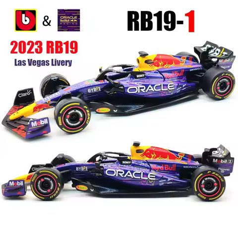 Bburago 1:43 2023 Las vegas RB19 #1 #11 Red Bull F1 Racing Formula Car Static Simulation Diecast All