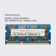 RAMAXEL 8gb 4gb 1600mhz ddr3l หน่วยความจำแล็ปท็อป ram sodimm pc3l 12800s 1.35v